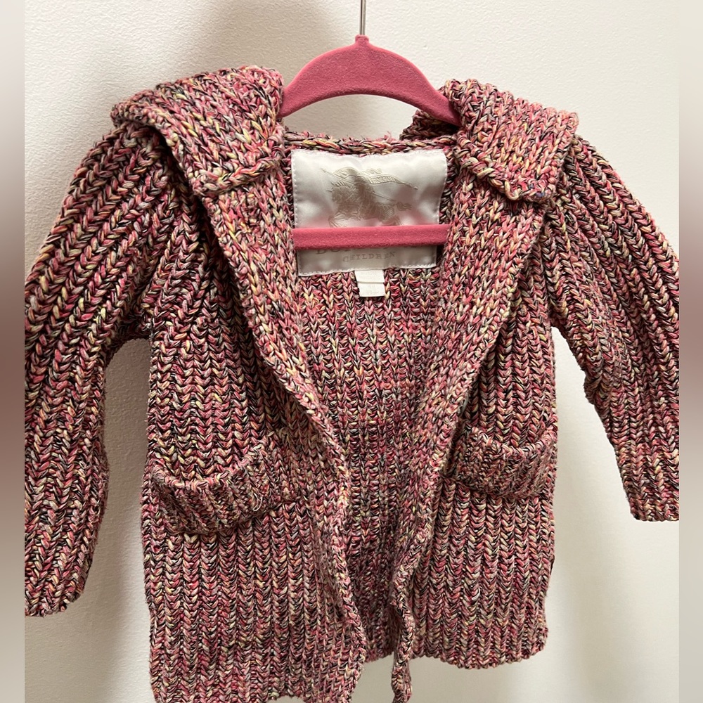 Burberry Children Hooded Sweater - size 6m infant - beautiful and classic